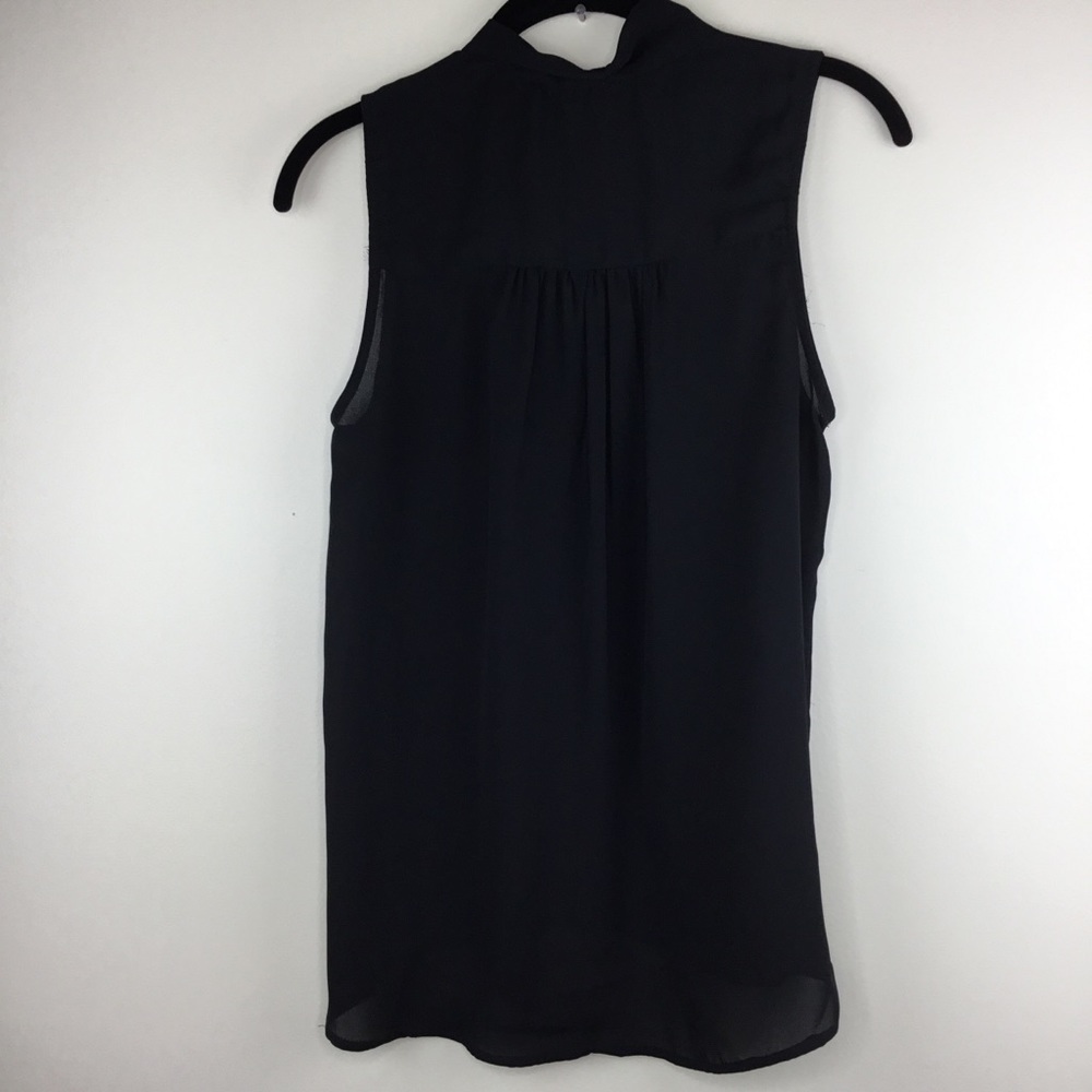 Japna Black Sheer Sleeveless Blouse Size Small - Picture 2 of 6
